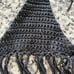 Crochet Bralette Black with Fringe