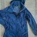 The North Face Dryvent Nylon Rain Jacket Navy and White Polka Dot Women size L