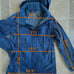 The North Face Dryvent Nylon Rain Jacket Navy and White Polka Dot Women size L