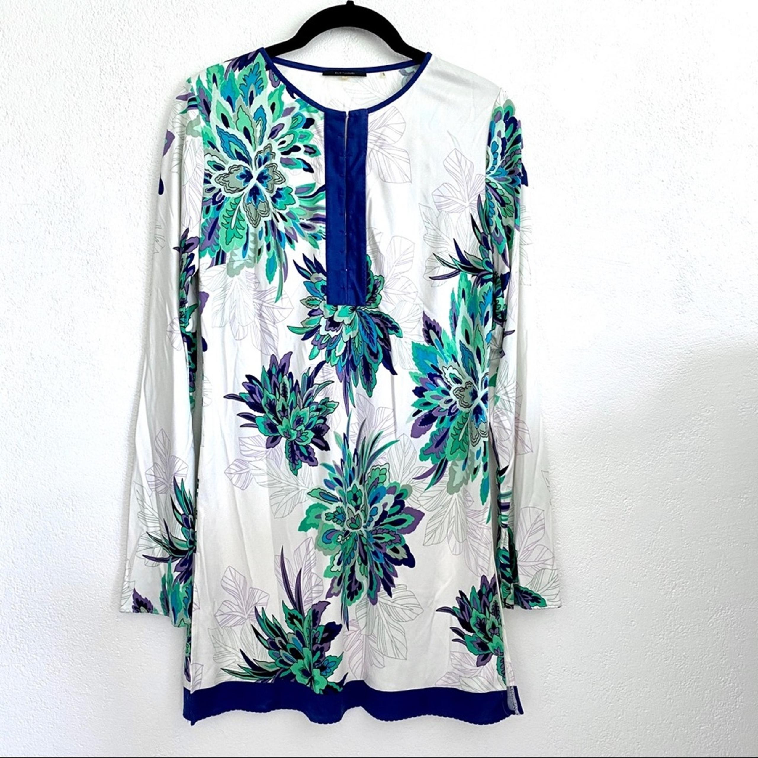 Elie Tahari 100% Silk Floral Pattern Blouse Size Small