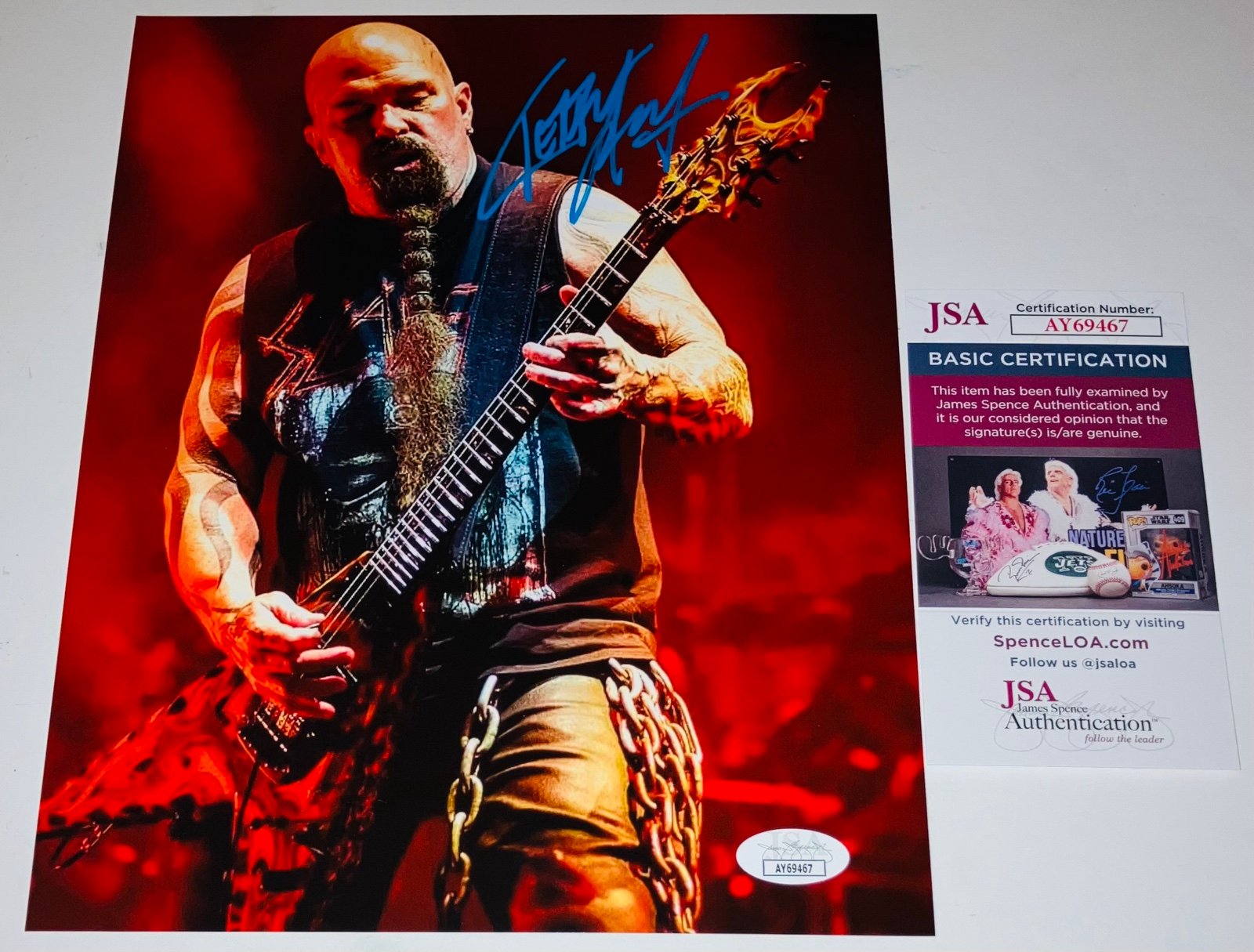 KERRY KING SIGNED AUTOGRAPHED 8X10 PHOTO SLAYER GUITARIST LEGEND JSA COA RARE!