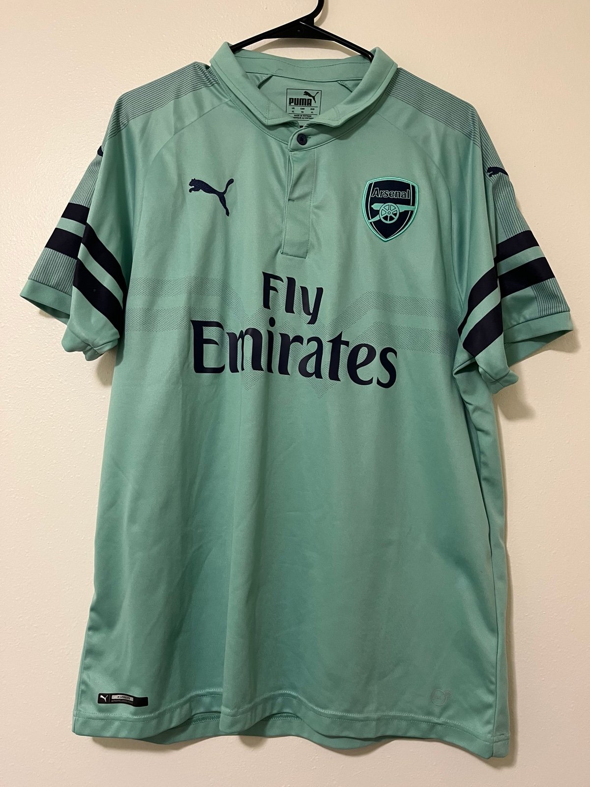 PUMA x ARSENAL FC 2018/19 Third Kit Mens Soccer Jersey Green Teal Football - XL