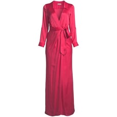 NWT Alice + Olivia Bayley in Watermelon Wrap Draped Silk Belted Maxi Dress 6