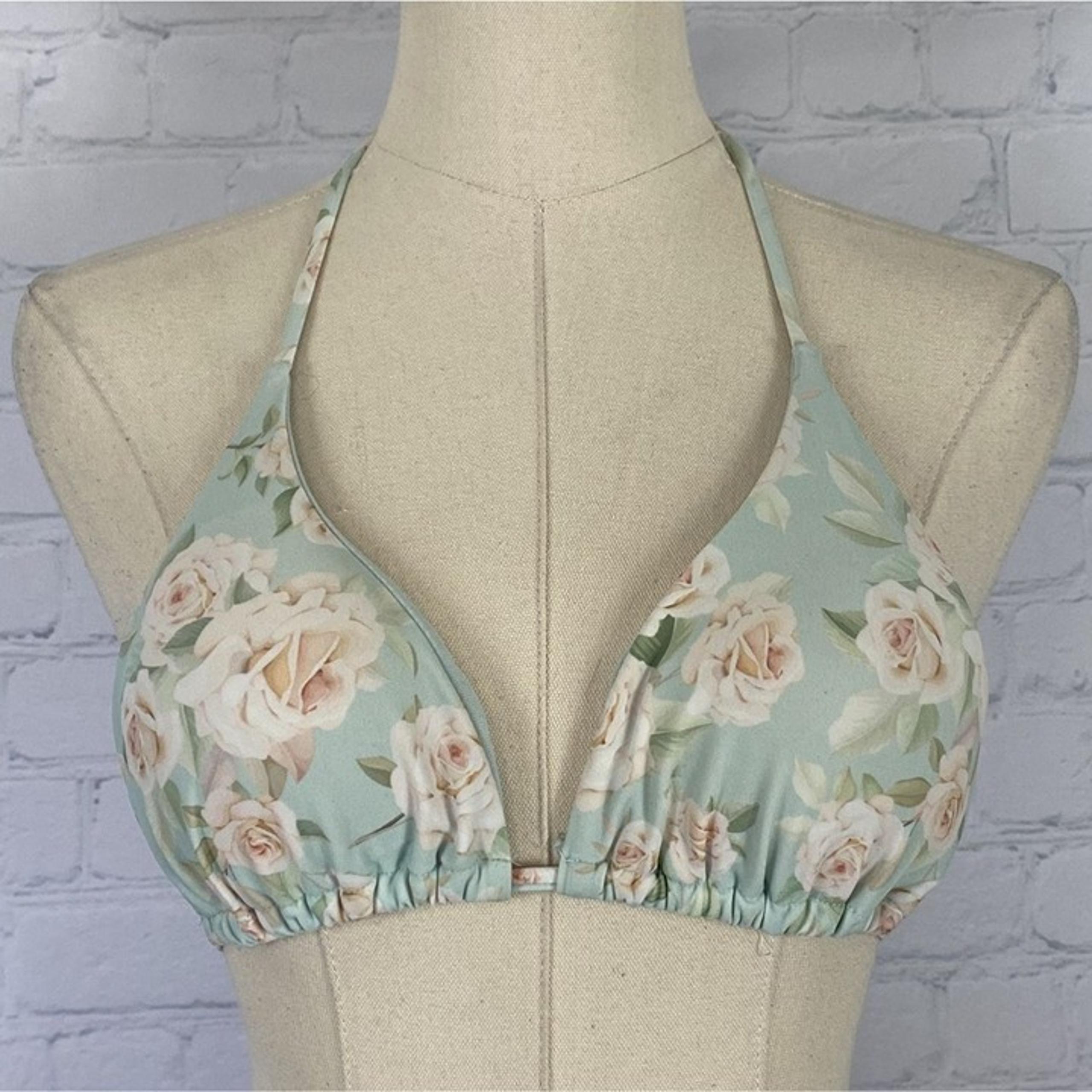 Sunsations Small Blue Rose Floral Bikini Triangle Top