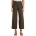 Eileen Fisher Wide Leg Crop Pull On Pant With Yoke Brown Size XL