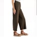 Eileen Fisher Wide Leg Crop Pull On Pant With Yoke Brown Size XL