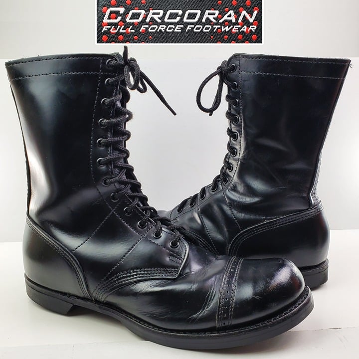 Corcoran 1500 Jump Boots 10 Combat Black Leather Cap Toe Paratrooper Men's 14 D