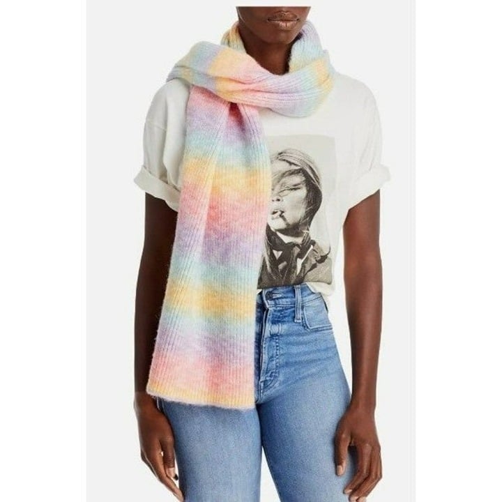 NWT Aqua Space Dye Rib Knit Scarf (MSRP 88)