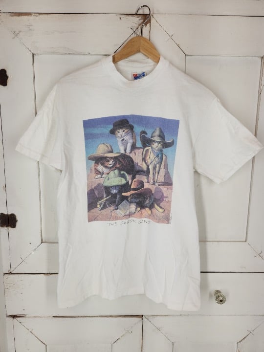 Original Vintage 1993 Hep Cat The Dalton Gang Western Kitty Graphic T-Shirt