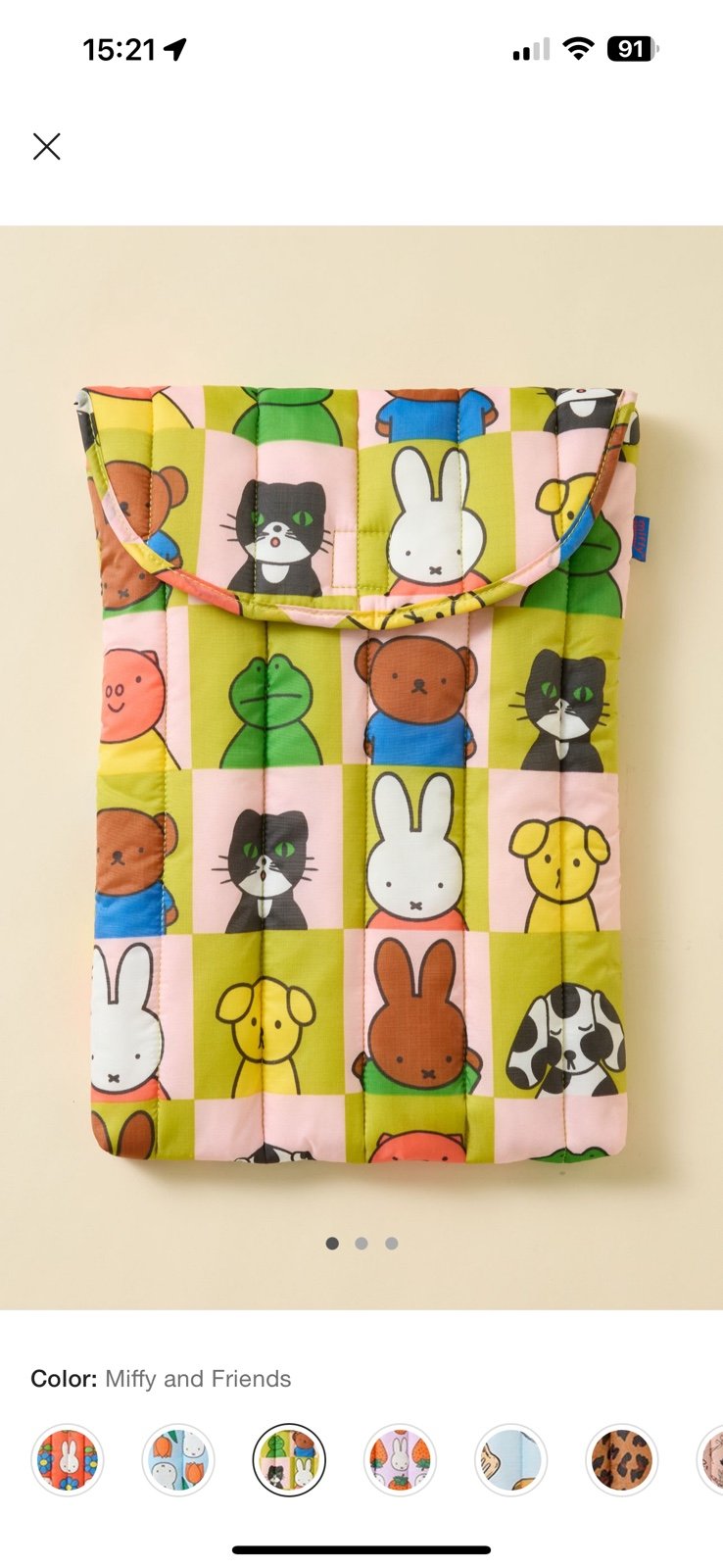 Baggu puffy 16” laptop sleeve
