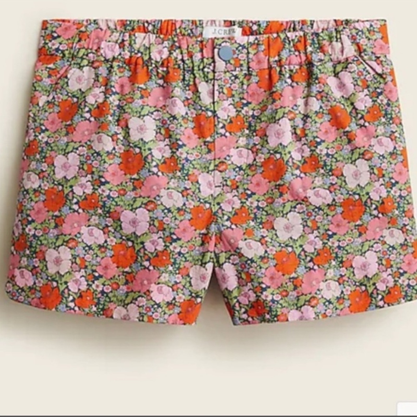 J Crew Liberty Pull On Organic Cotton Short Meadow Song Floral Sz XS Style BF391
