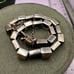 Vintage Sterling Abalone Marcasite Panel link FAS bracelet