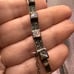 Vintage Sterling Abalone Marcasite Panel link FAS bracelet