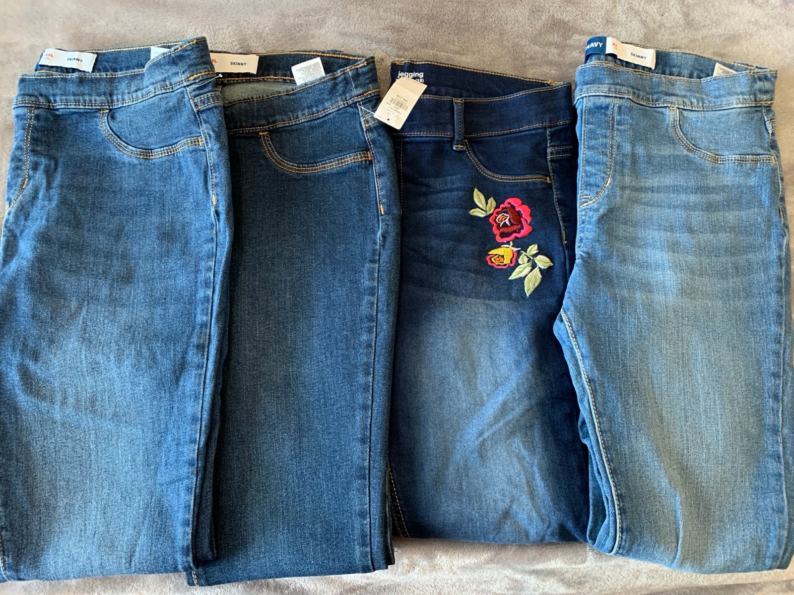 Girls NEW jeans (some with tags) lot of FOUR