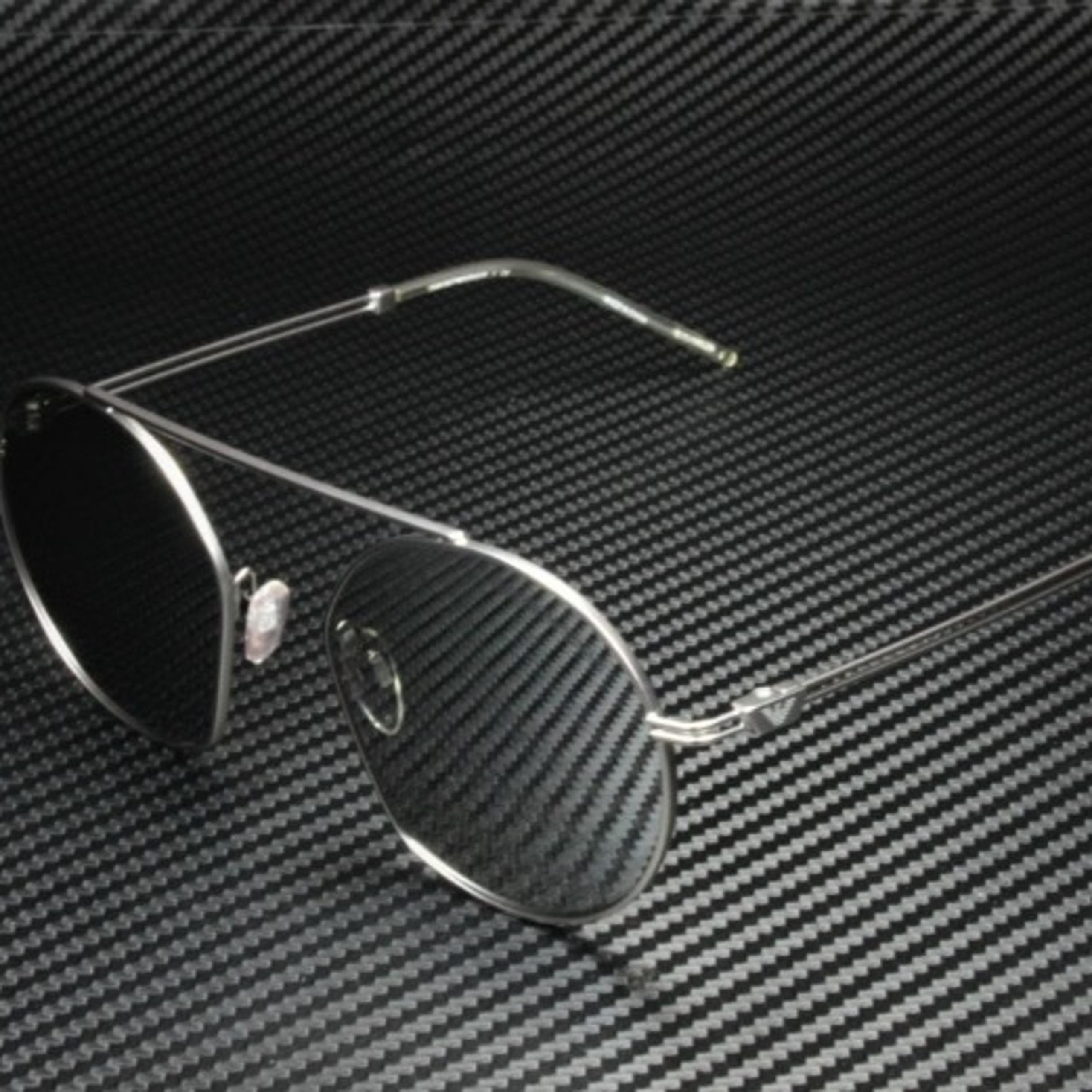 Emporio Armani Men's Matte Silver and Grey 50mm Sunglasses!