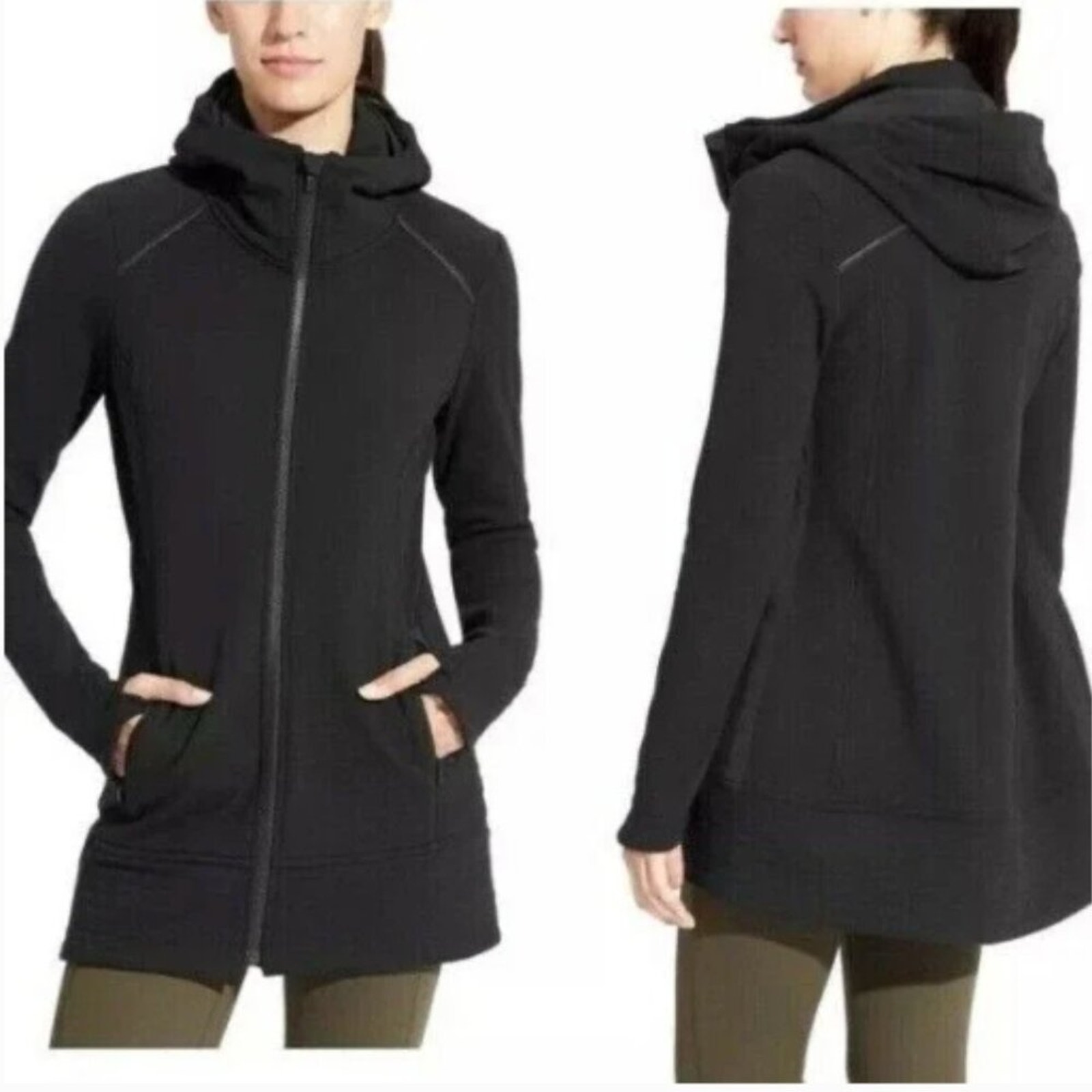 Athleta Women's CYA Stronger Hoodie Black Size SP