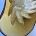 Vintage Midcentury Amber Art Glass Dish With Starburst 8.5” Murano Style