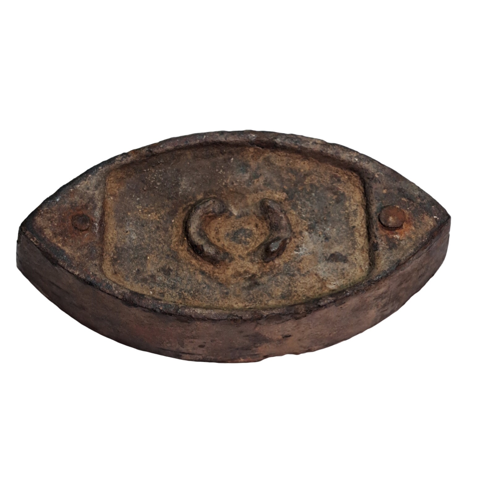 Antique Cast Iron Sad Iron 6.5 Inch 4 Pounds 1800s No Brand Name Vintage
