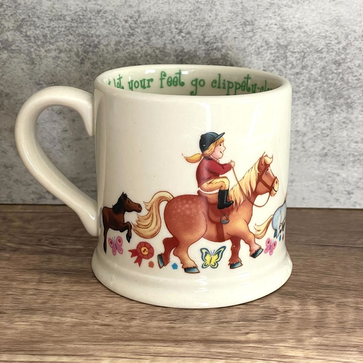 Anderton Pottery England Vintage Nursery Rhyme Child's 8 oz Pony Ceramic Mug
