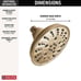 Delta 52669 1.75 GPM Multi Function Shower Head - Lumicoat Champagne Bronze