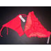 Victoria's Secret S BIKINI bottom lot THONG RUFFLED ORANGE CORAL BLAZE RIBBED