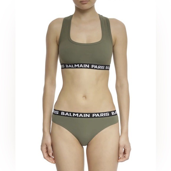 Balmain***Khaki Green Sportsbra + Underwear SET***Small 480
