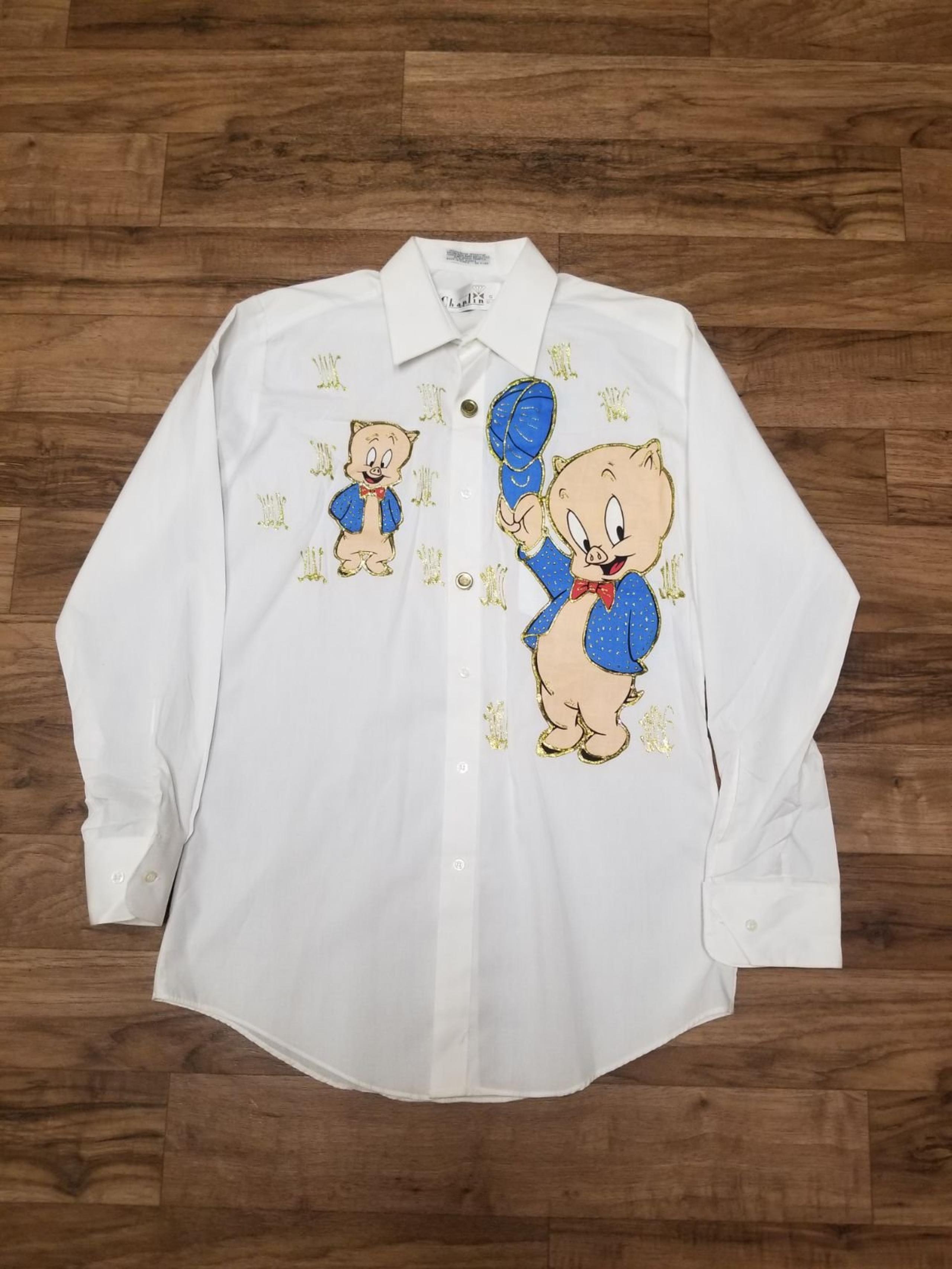 Custom Chaplin " Porky Pig " Shirt /Sz S