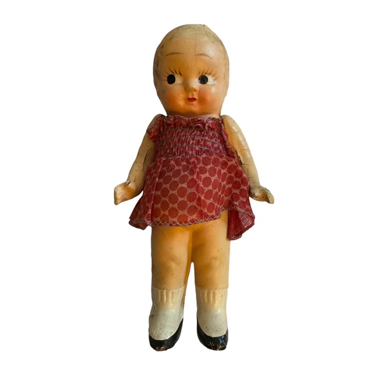 Vintage Composition Kewpie Doll, 8''