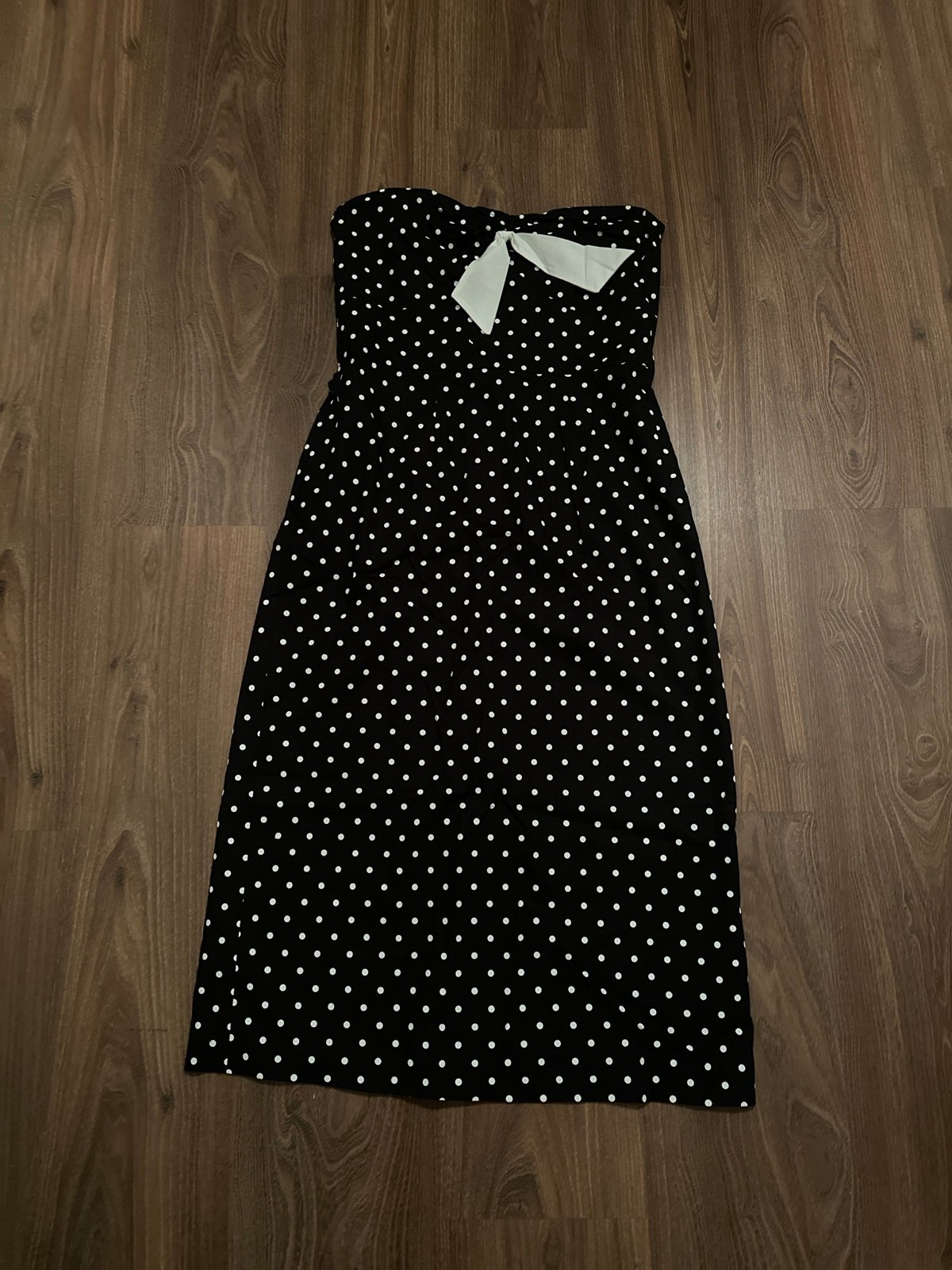 Stop Staring Black & White Polka Dot Midi Dress