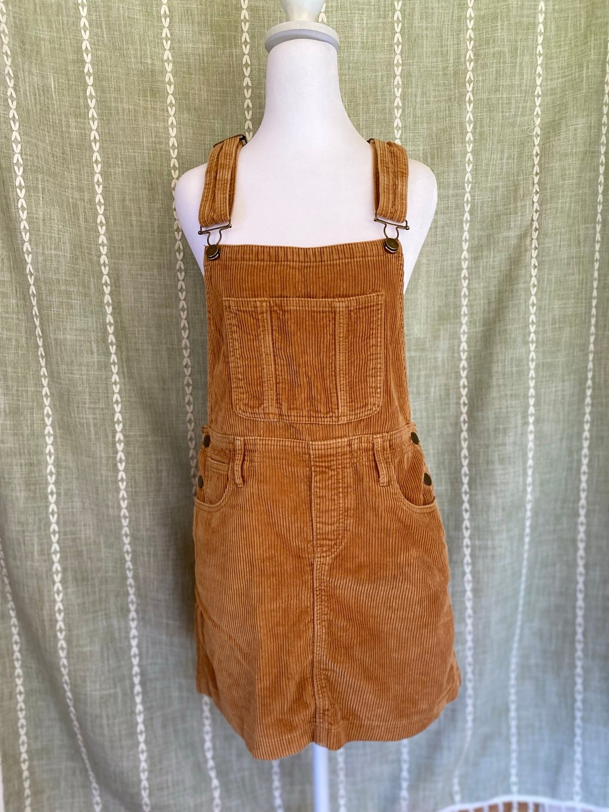 American Apparel Medium Mustard Corduroy overall skirt #321