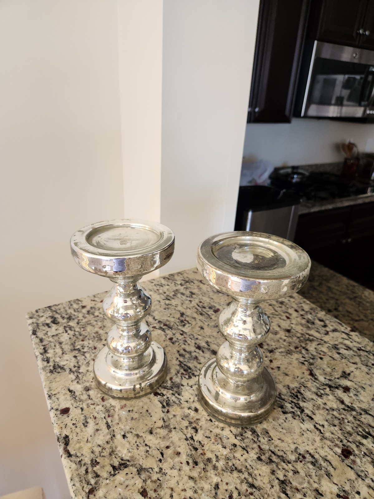 Vintage Pier 1 Silver Candlesticks