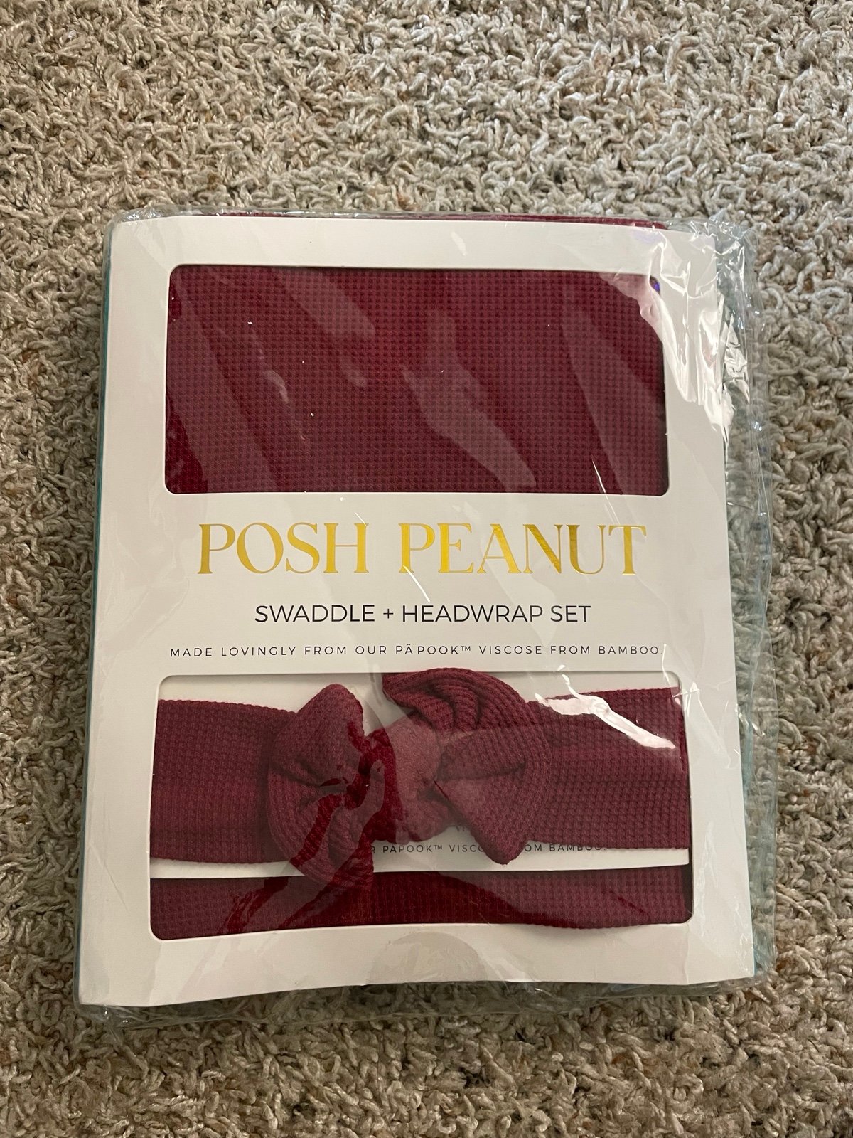 Posh Peanut swaddle headwrap set new