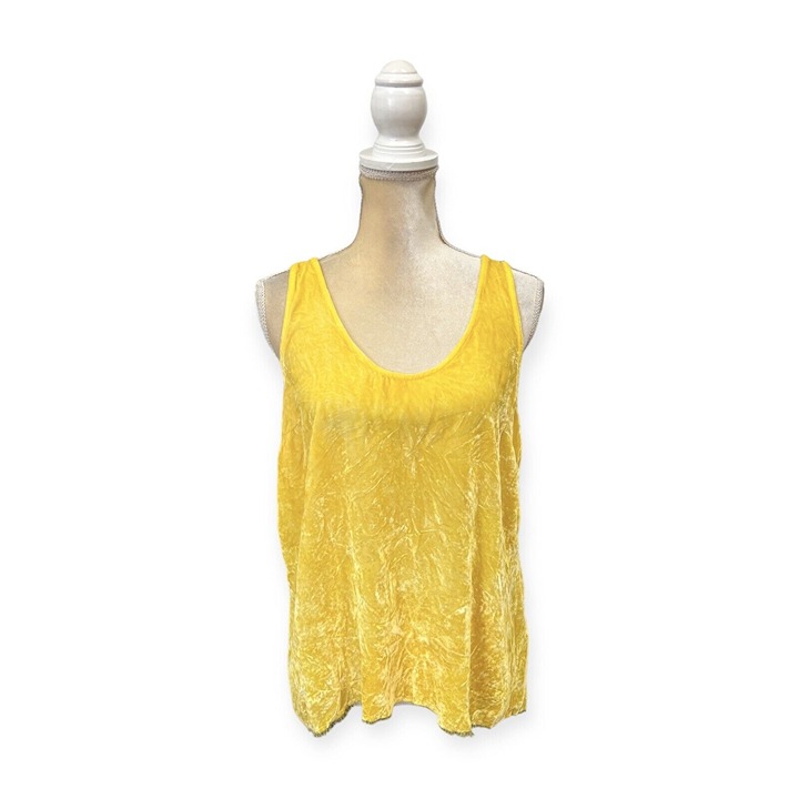 Raquel Allegra Yellow Sport Tank Top Size 1 US Size S Small Velvet