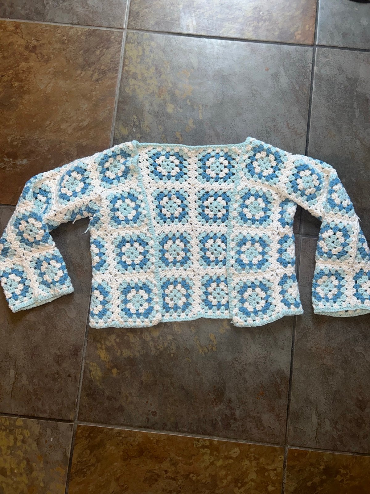 Handmade Granny Square Crochet Cardigan size XS/S!