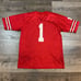 Vintage 90s Nike Team Ohio State Buckeyes Scarlet Red #1 Football Mens Jersey XL