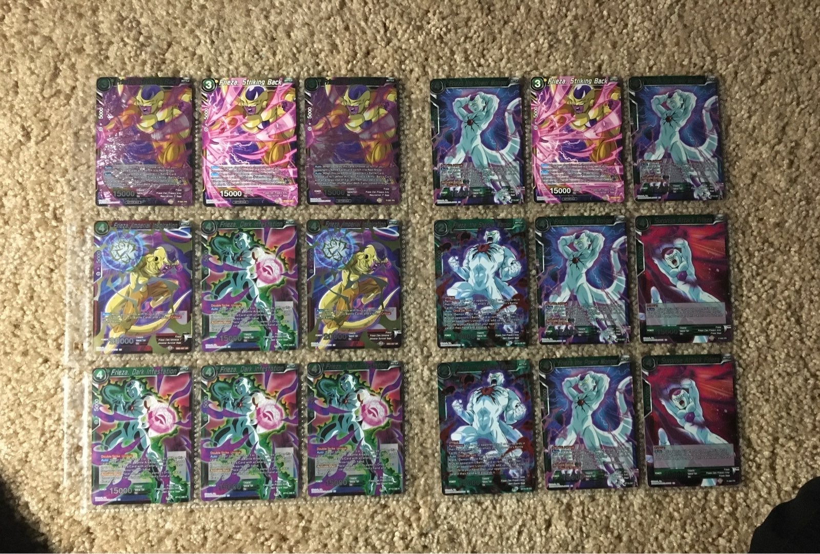 Dbz super card freiza lot