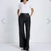 7 For All Mankond FAUX LEATHER EASY TROUSER IN BLACK