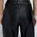 7 For All Mankond FAUX LEATHER EASY TROUSER IN BLACK