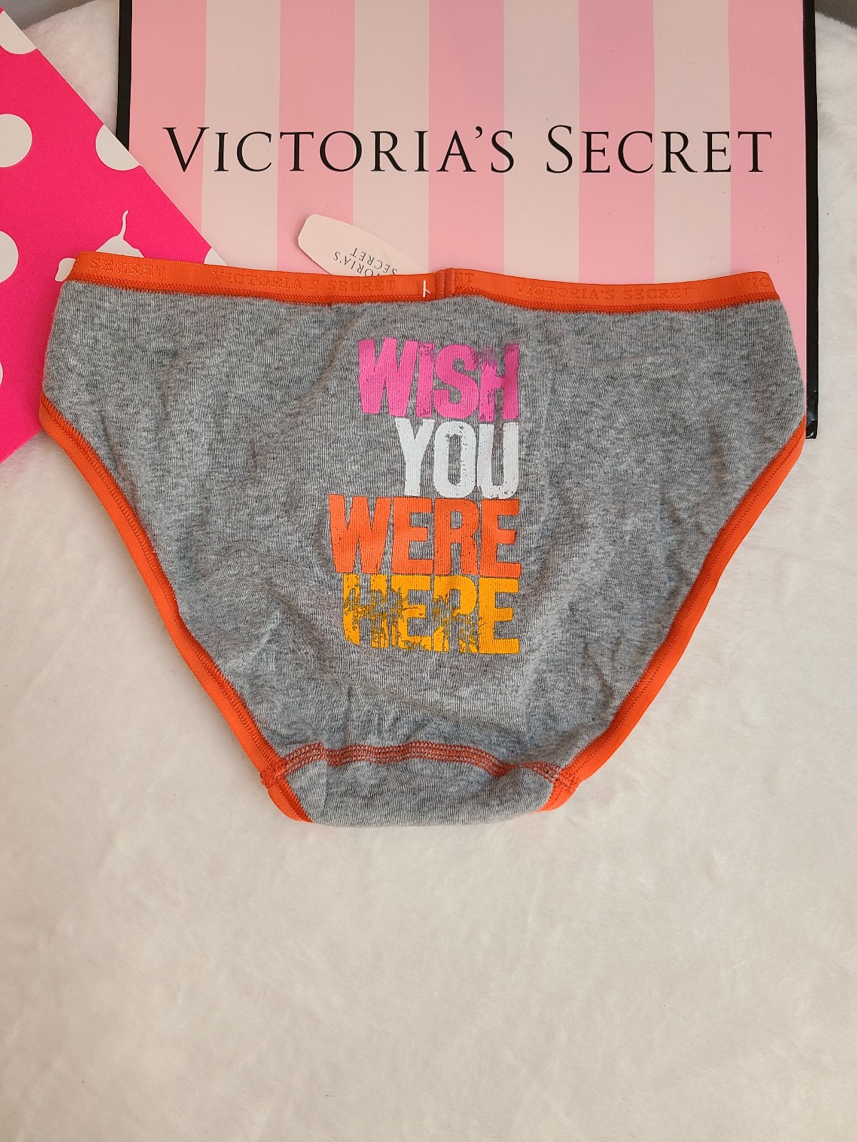 NWT Rare VTG Victoria's Secret Signature Cotton Classic Low Rise Bikini Panty Sm