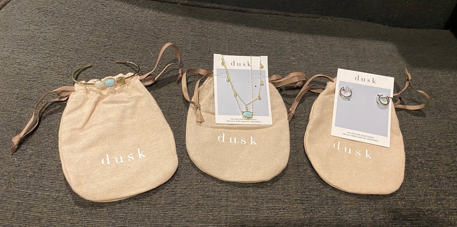 Dusk earrings, bracelet , necklace