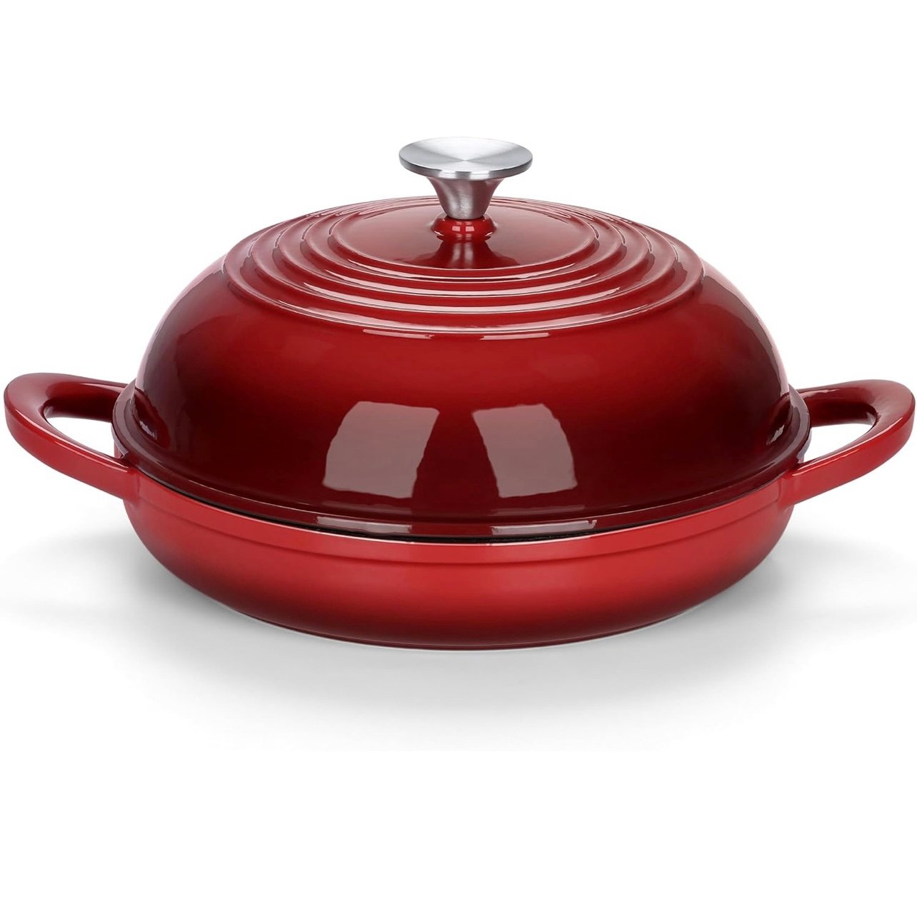 Enameled Cast Iron Bread Oven, 6 Qt Round Dutch Oven for Sourdough Bread Baking,