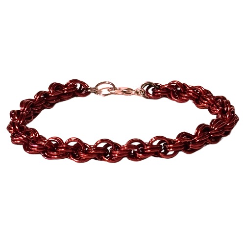 RED HANDWOVEN BYZANTINE BRACELET