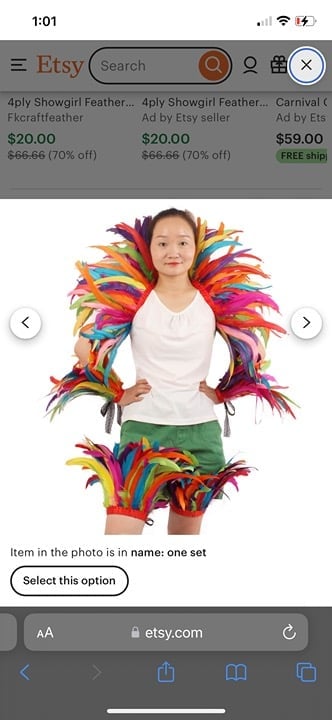 Carnival collar costume (custom color)