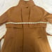 Khaki removable faux fur belted wrap pea coat