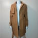 Khaki removable faux fur belted wrap pea coat