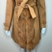 Khaki removable faux fur belted wrap pea coat
