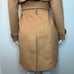 Khaki removable faux fur belted wrap pea coat