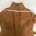 Khaki removable faux fur belted wrap pea coat