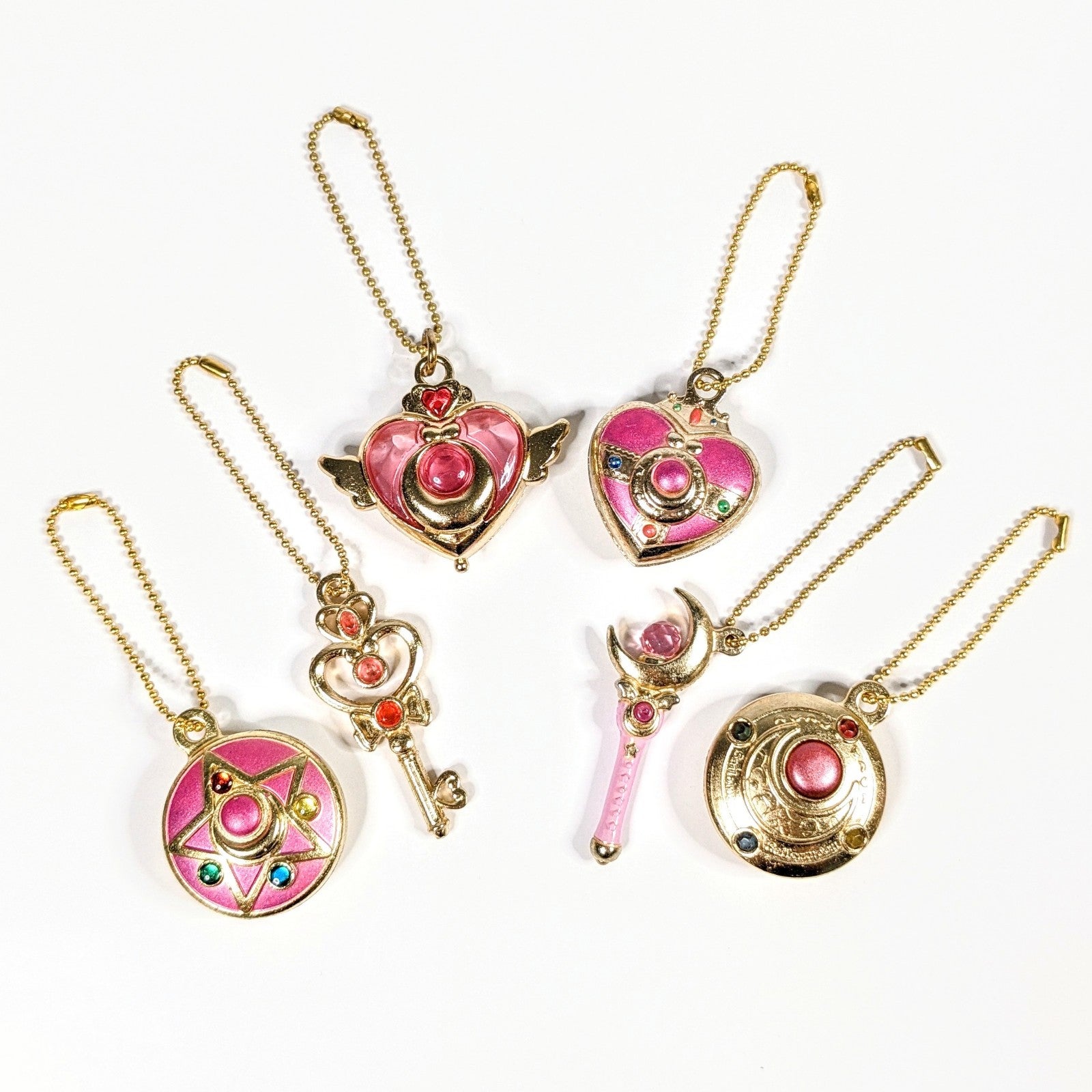 Official Bandai 20th Sailor Moon Collection Die Cast Charm Keychain 1 Full Set
