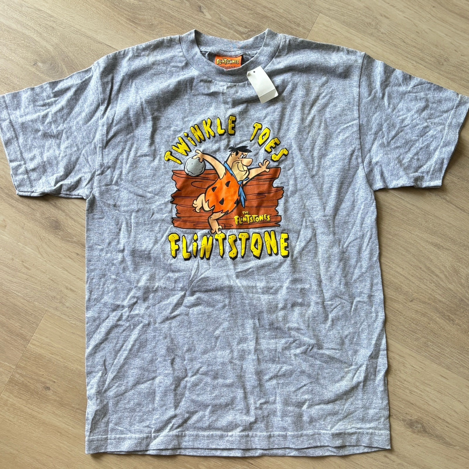 VINTAGE Y2K Men's L Cartoon Network Fred Flintstone Bowling T-Shirt NWT *read*